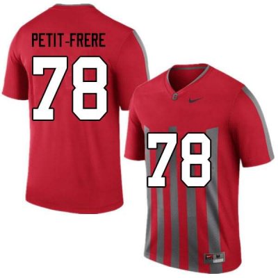 Men's Ohio State Buckeyes #78 Nicholas Petit-Frere Retro Nike NCAA College Football Jersey Authentic SUQ4344QE